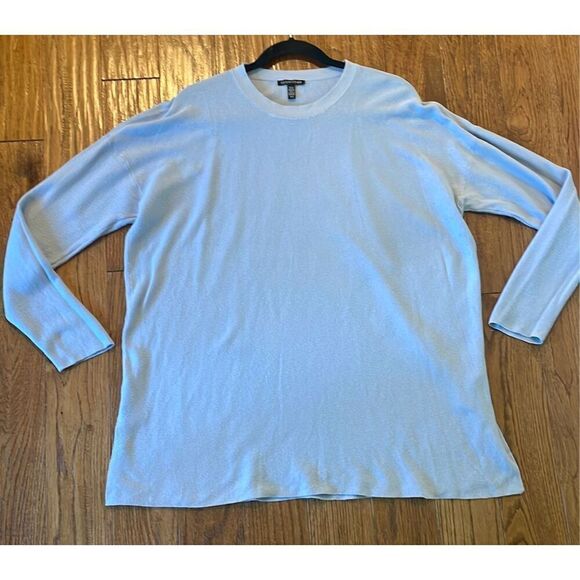 Eileen Fisher cotton silk blend crewneck tunic sweater M - Picture 10 of 10